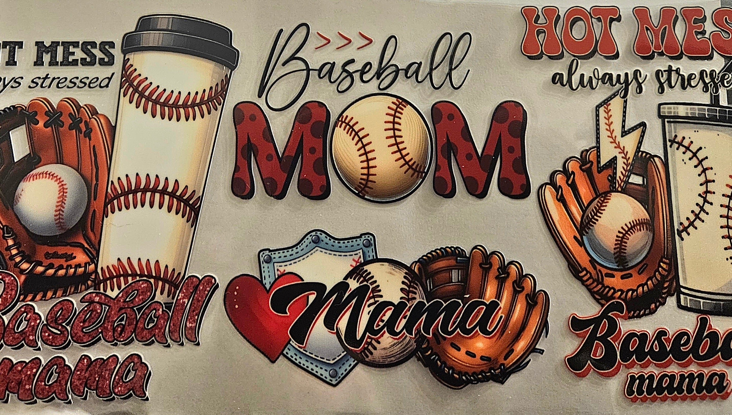 Cup Wrap-Baseball Mom