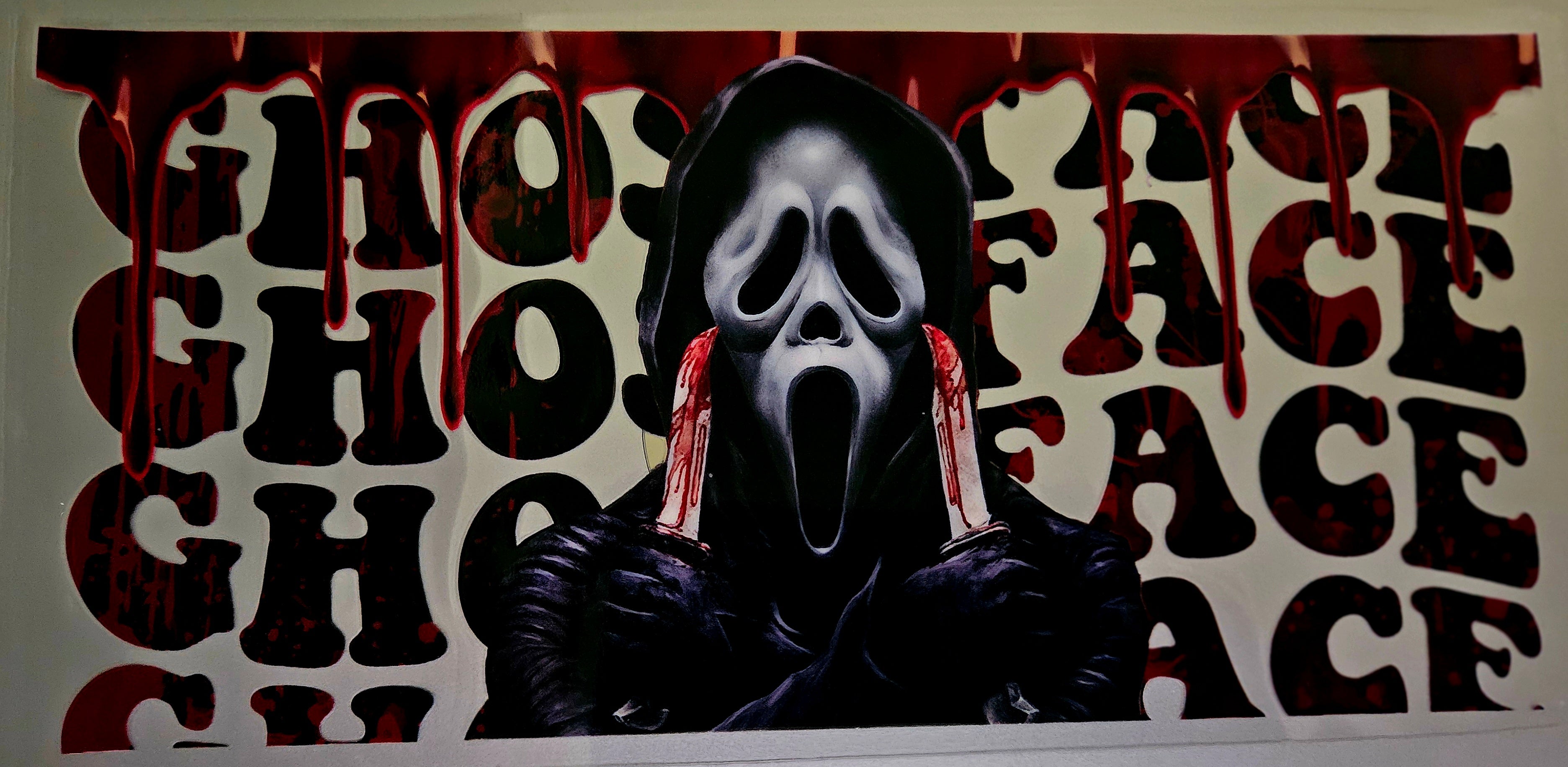 Cup Wrap - Ghost Face Knives