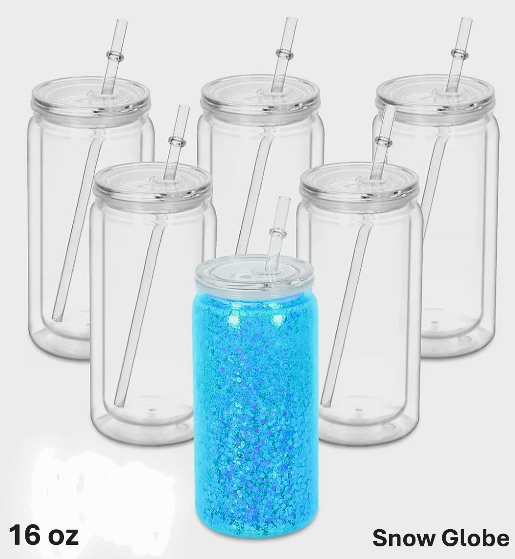 16oz Snow Globe Tumblers